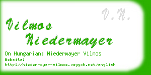 vilmos niedermayer business card